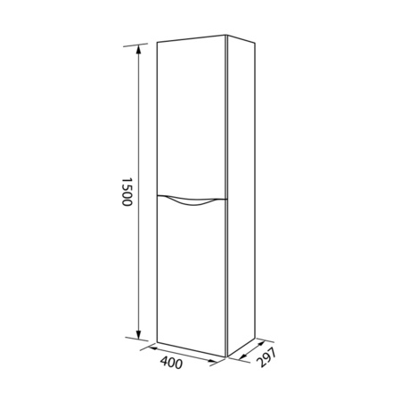 Шкаф-пенал IDDIS Cloud 40 подвесной белый (CLO40W0i97)