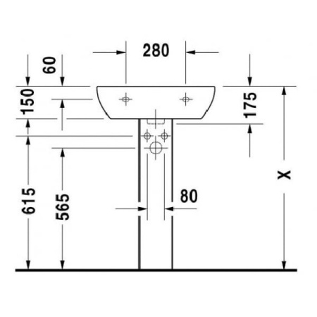 Пьедестал Duravit D-Code 08632700002