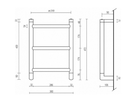 Электрический полотенцесушитель Margaroli Sole 540/SWL