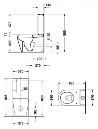 Бачок для унитаза Duravit 09330000051