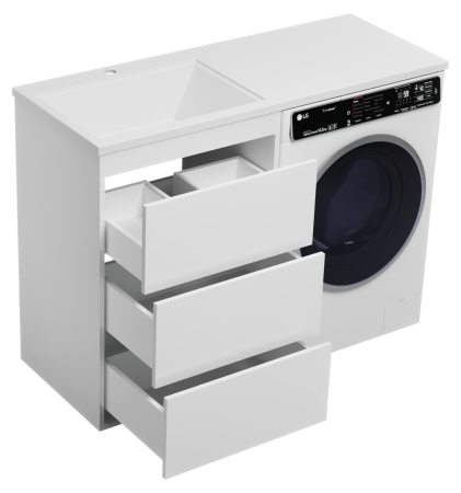 Тумба под стиральную машину Brevita Grafit 60 GRA-01060-023Я