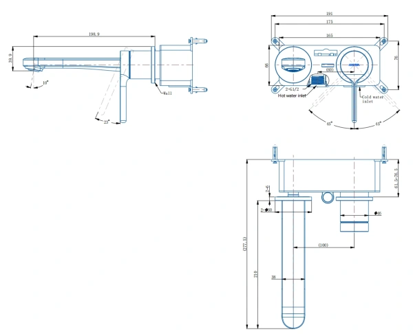 Смеситель для раковины Arrow N12RM6071CP хром Смеситель для раковины Arrow N12RM6071CP хром