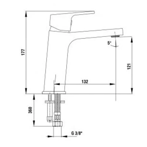 Смеситель для раковины E.C.A Tiera 103508989EX