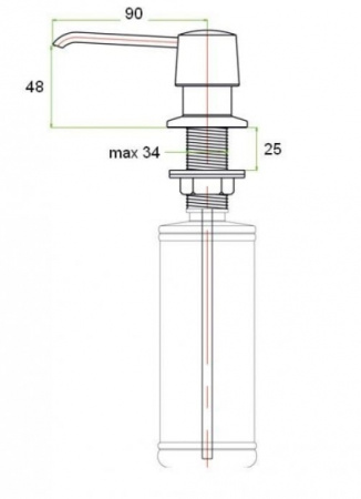 Дозатор жидкого мыла Zorg ZR-20 ЧЕРНЫЙМЕТАЛЛ