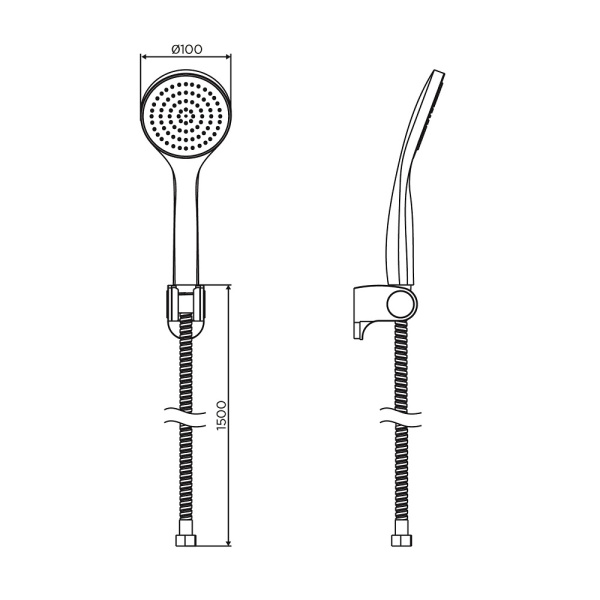 Душевой набор Dorff Comfort D0208000BL Душевой набор Dorff Comfort D0208000BL