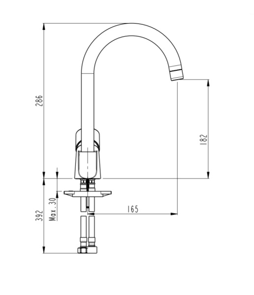 Смеситель для кухонной мойки Vitra Win S A42578EXP , хром