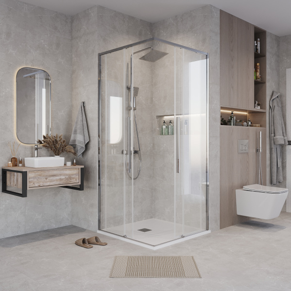 Душевая дверь (120х195) Grossman Galaxy 1/2.K33.01.12.10.00, раздвижная