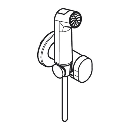 Гигиенический душ со смесителем Hansgrohe Bidette S 1jet EcoSmart+ 29232990 полированное золото
