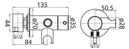 Смеситель для душа Cezares Czr CZR-DA1-NOP