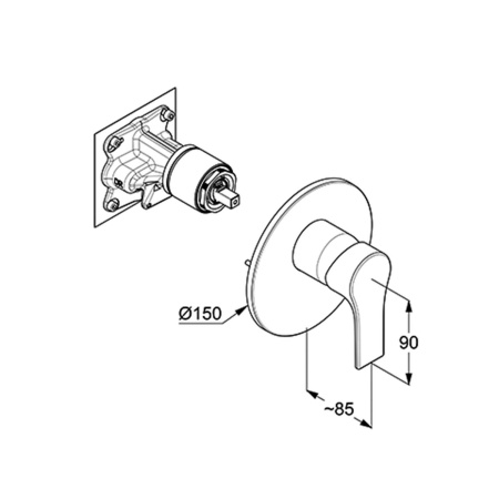 Смеситель для душа Kludi Zenta SL 487553965