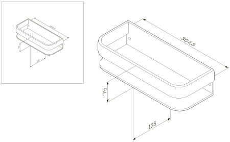 Корзина для душа Am.Pm Sensation A3034800