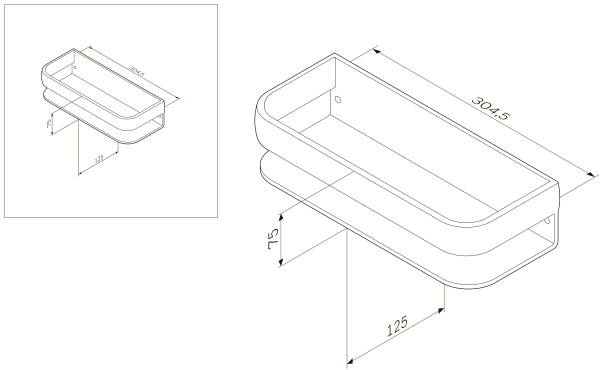 Корзина для душа Am.Pm Sensation A3034800