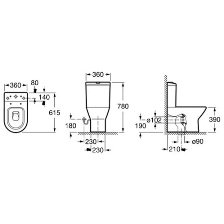 Унитаз-компакт Roca NEXO A342642000