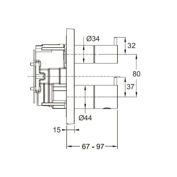 Смеситель для ванны Jacob Delafon Metro E78024-4A-CP