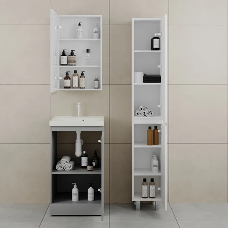 Тумба без раковины 50 см  Style Line Моно СС-00002489 антискрейтч серый