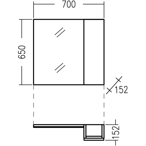 Зеркальный шкаф Санта Антарес 700522 с подсветкой