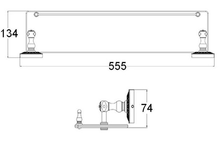 Полочка, стекло Zorg AZR 15 SL