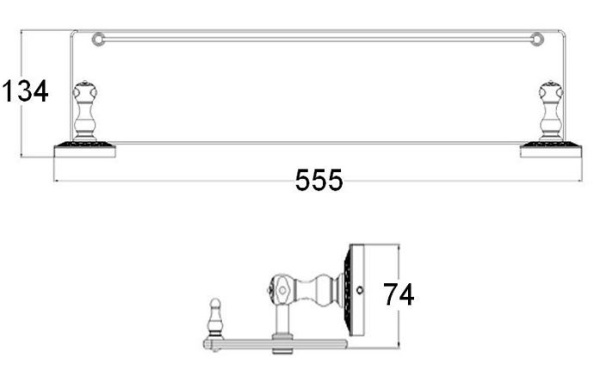 Полочка, стекло Zorg AZR 15 SL