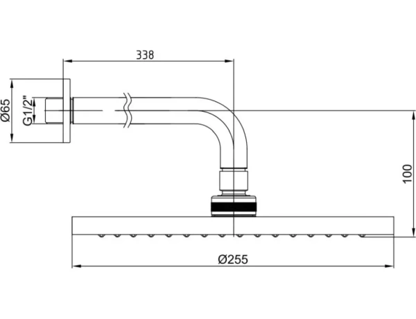 Верхний душ E.C.A. Myra 102145034EX