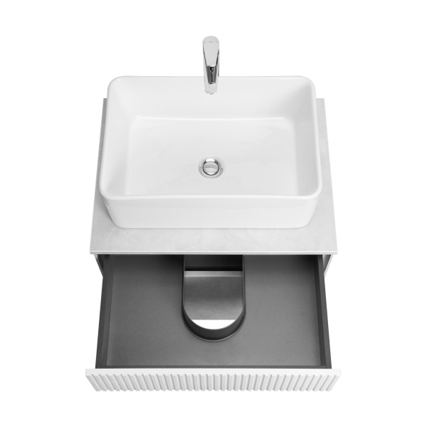 Тумба с раковиной Aquaton Марбл 60 слэйт 1A2761K1MH4C0