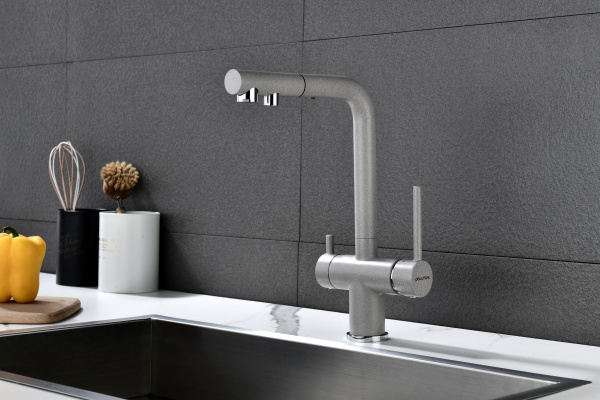 Смеситель для кухни с подключением к фильтру  Paulmark Serpentine Se213222-DG