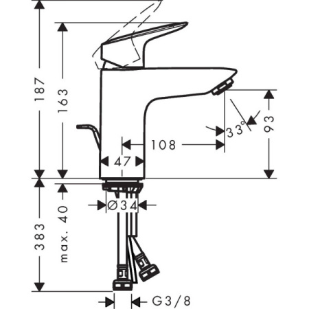 Смеситель для раковины Hansgrohe Logis 71171000