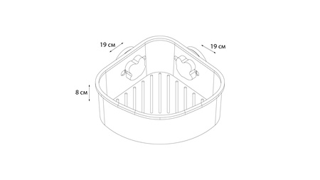 Полочка угловая одноэтажная Grampus Element, GR-3308