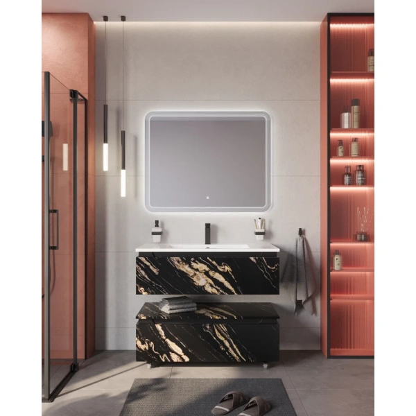 Тумба под раковину Cezares SLIDER-1000-1C-PI-NF-P черный фьюжн