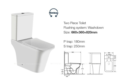 Напольный унитаз-компакт Ceruttispa Nivolet, белый, CT8457