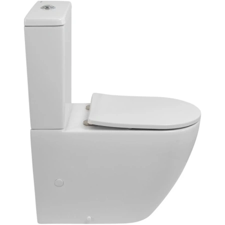 Чаша напольного безободкового унитаза BelBagno Sfera-R BB2141CP-TOR/SC без бачка с сиденьем микролифт