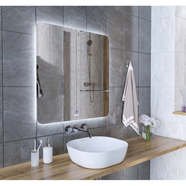 Зеркало (90х80) Grossman ELEGANS-промо 1790801 LED с сенсорным выключателем