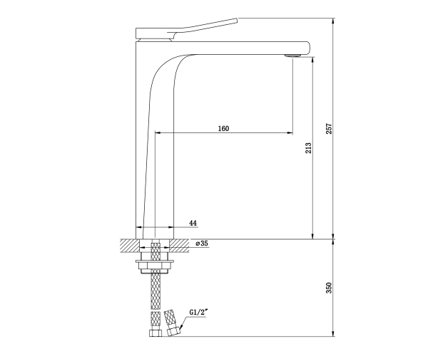 Смеситель для раковины Bronze de Luxe Element EL21GB