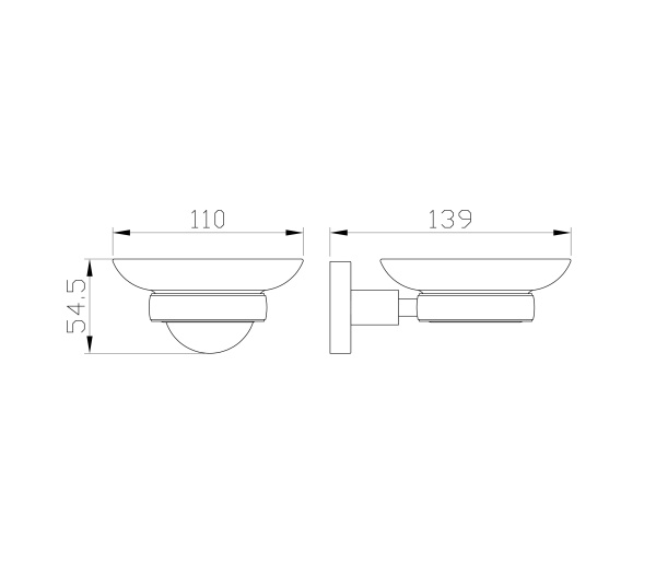 Мыльница с держателем WONZON & WOGHAND EASY, хром WW-8122