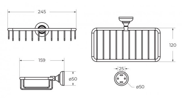 Мыльница Cezares Aphrodite APHRODITE-SODD-03/24