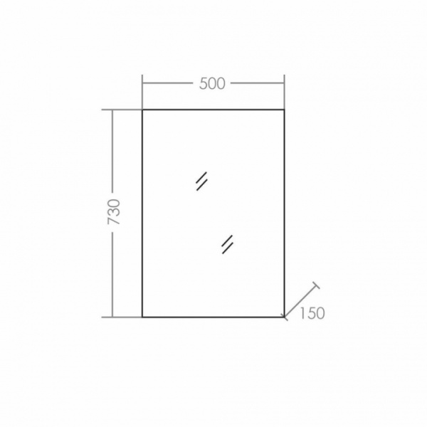 Зеркальный шкаф (50х73)  СаНта Стандарт 50 113002