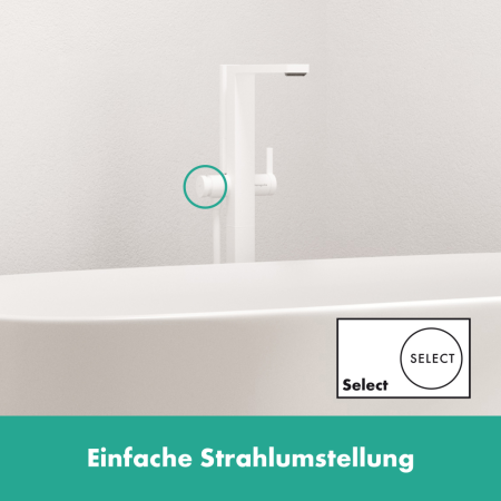 Смеситель для ванны напольный Hansgrohe Tecturis E 73445700 белый матовый