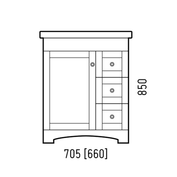Тумба напольная Техас 70 SD-00000451