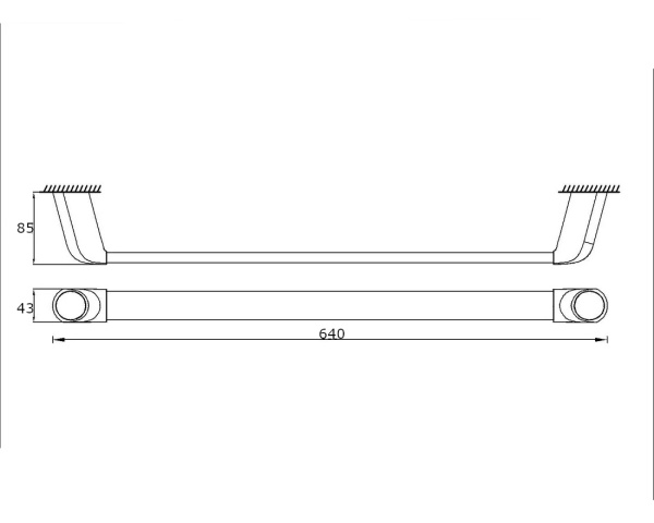 Полотенцедержатель 60 см RUSH Flores FL08531A
