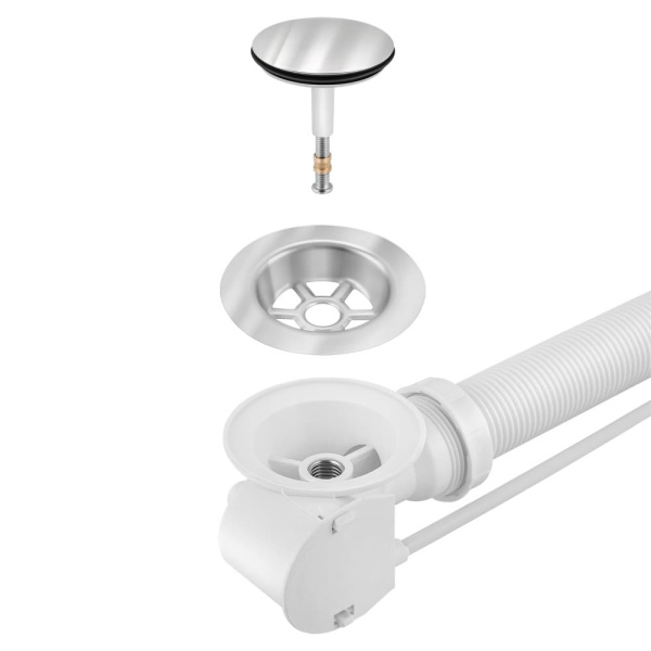 Слив-перелив BERGES для ванны полуавтомат (60см) 051009