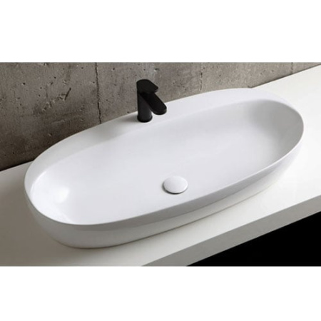 Раковина накладная (90х44) Azzurra Elegance ELLA090440CMBI/(ECI90M bi)*1