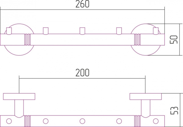Вешалка Сунержа Каньон 5 крючков (L 260) 00-3000-1005 Вешалка Сунержа Каньон 5 крючков (L 260) 00-3000-1005