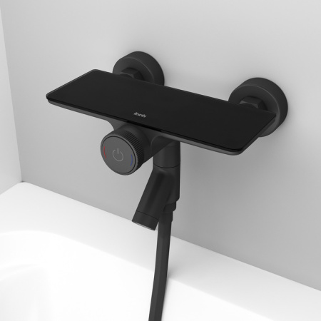 Смеситель для ванны IDDIS Shelfy с управлением Push Control, черный матовый (SHEBLBTi02WA)