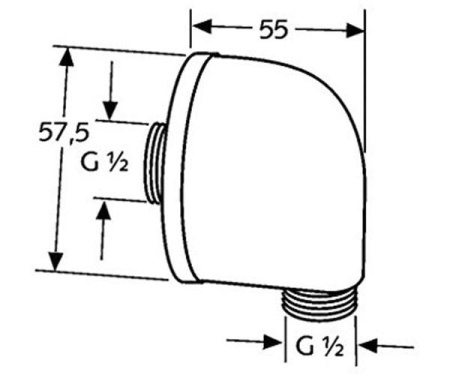 Шланговое подсоединение Kludi Sirena 6054105-00