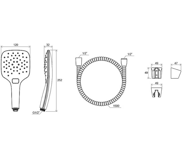 Душевой набор Ravak X07S010 Душевой набор Ravak X07S010