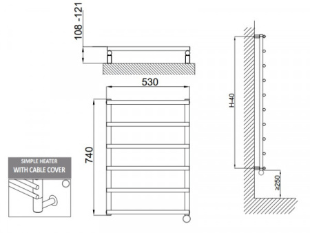 Полотенцесушитель Cordivari Laura 3581570400013