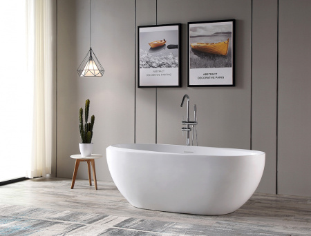 Акриловая ванна (170х80) ABBER AB9285 без гидромассажа, белый