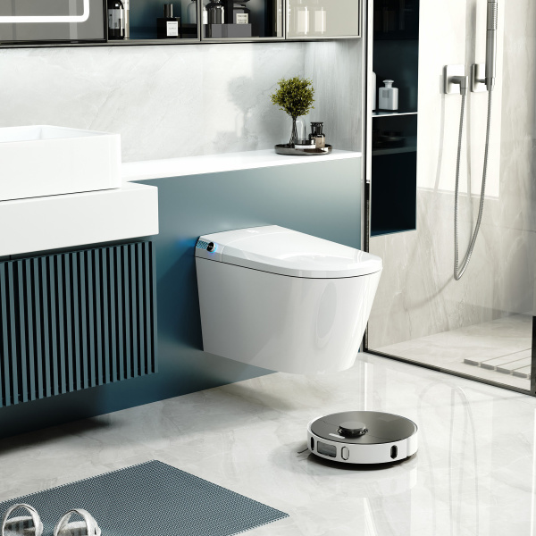 Электронный унитаз-биде ABBER Bequem AC1119S подвесной белый