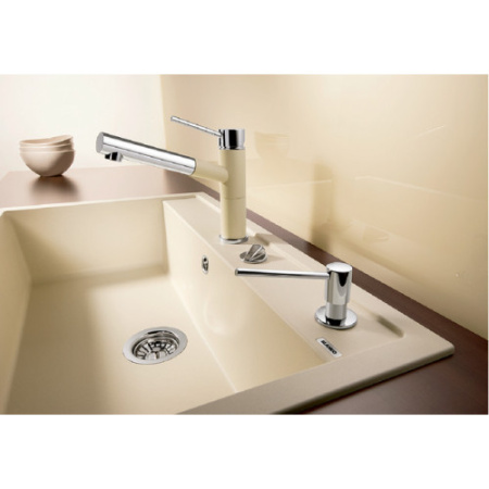 Смеситель Blanco Alta-S Compact Silgranit (белый/хром) 515327