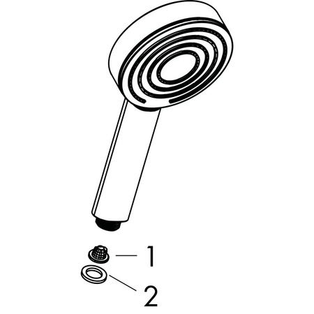 Душевая лейка Hansgrohe Pulsify 105 1jet 24120670, черный матовый