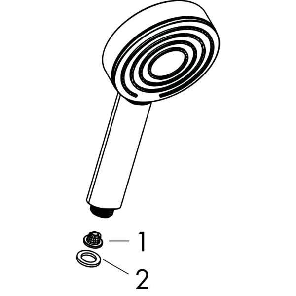 Душевая лейка Hansgrohe Pulsify 105 1jet 24120670, черный матовый